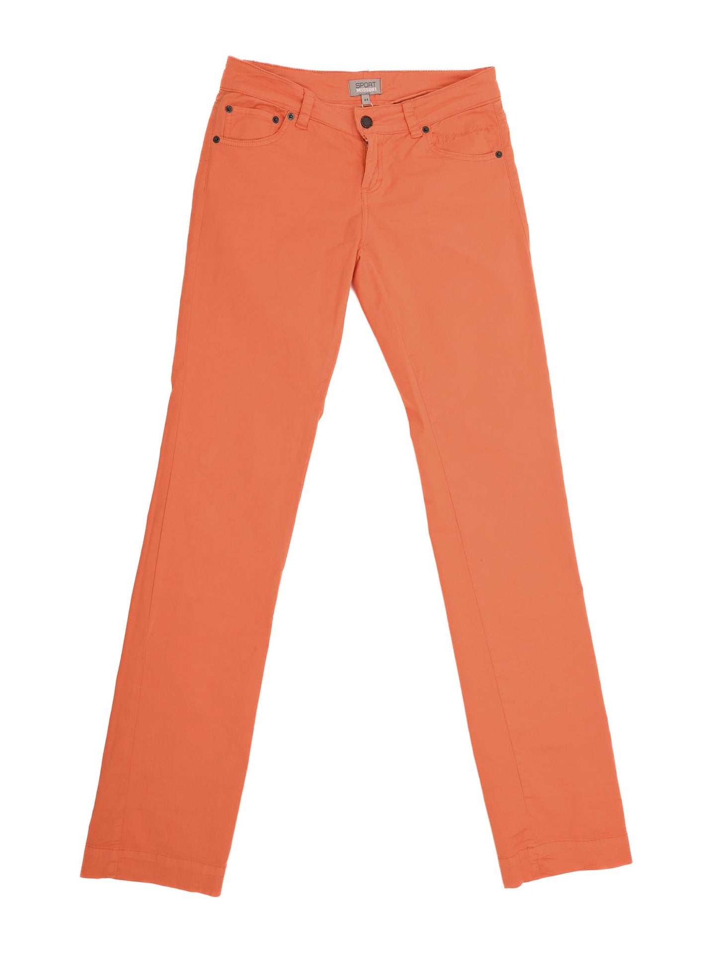 excellent missoni sport orange cotton pants size m women