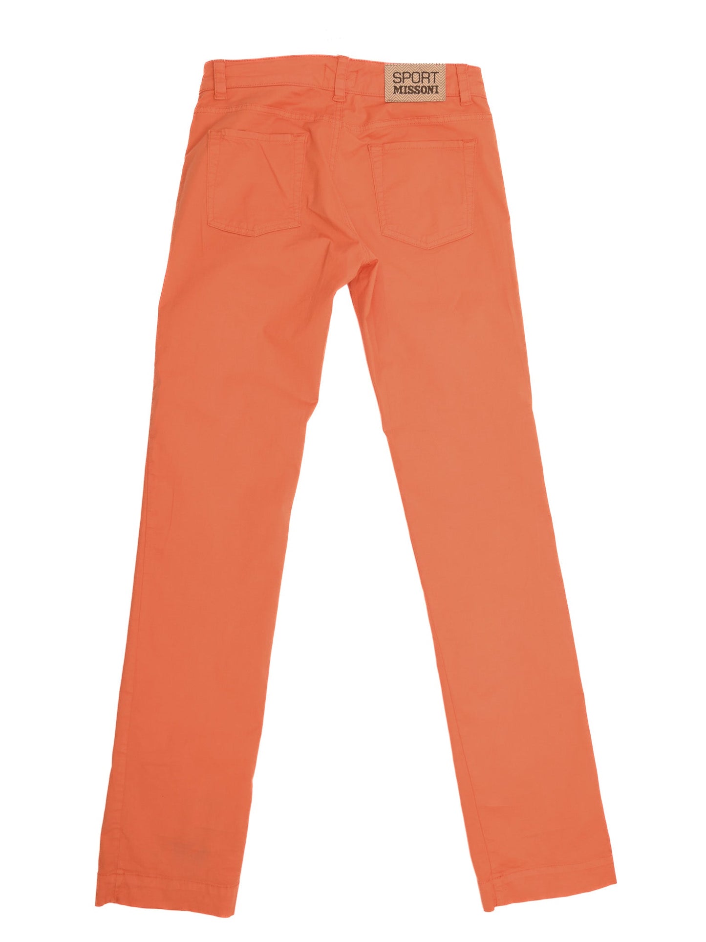 excellent missoni sport orange cotton pants size m women