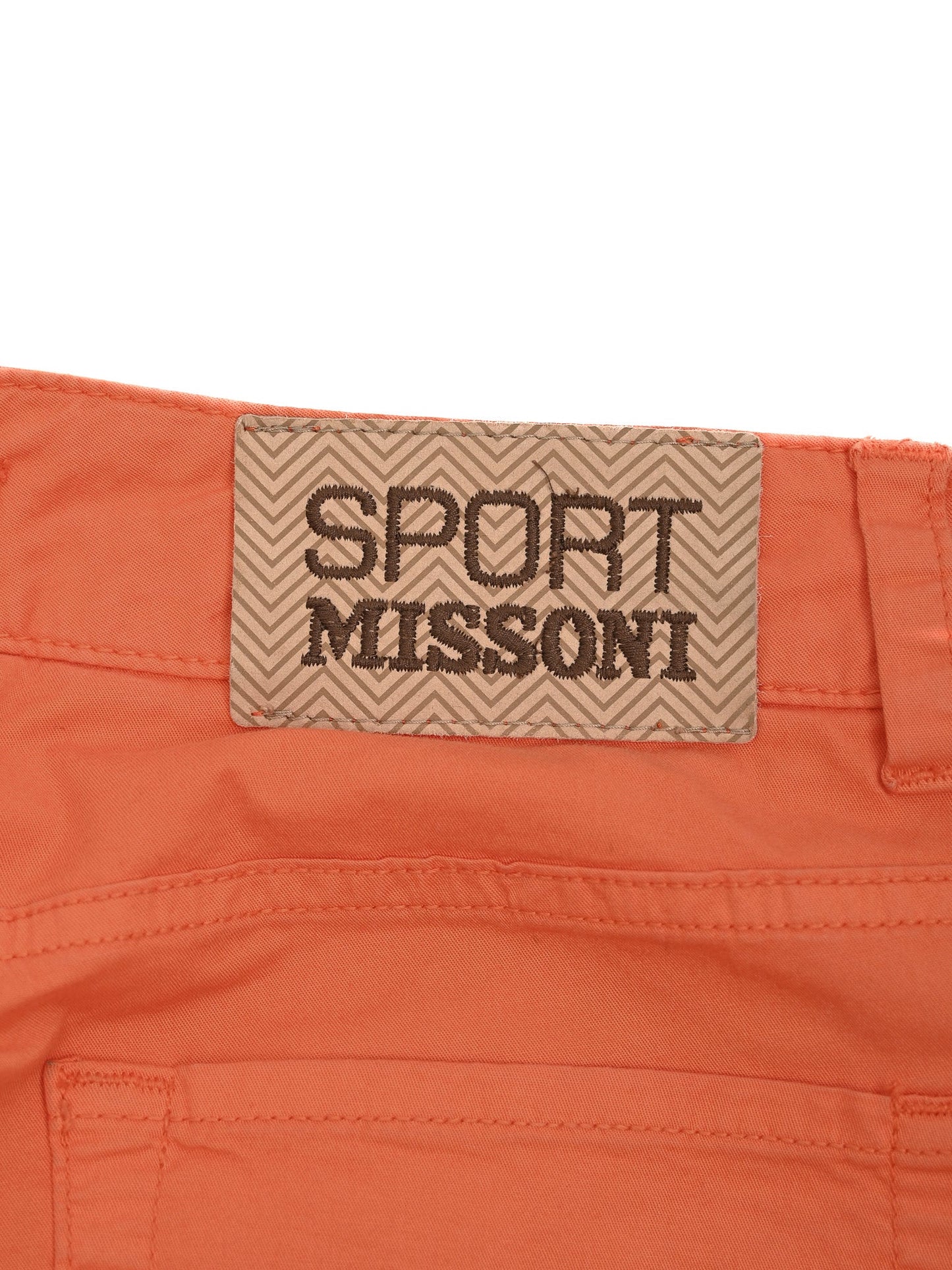 excellent missoni sport orange cotton pants size m women