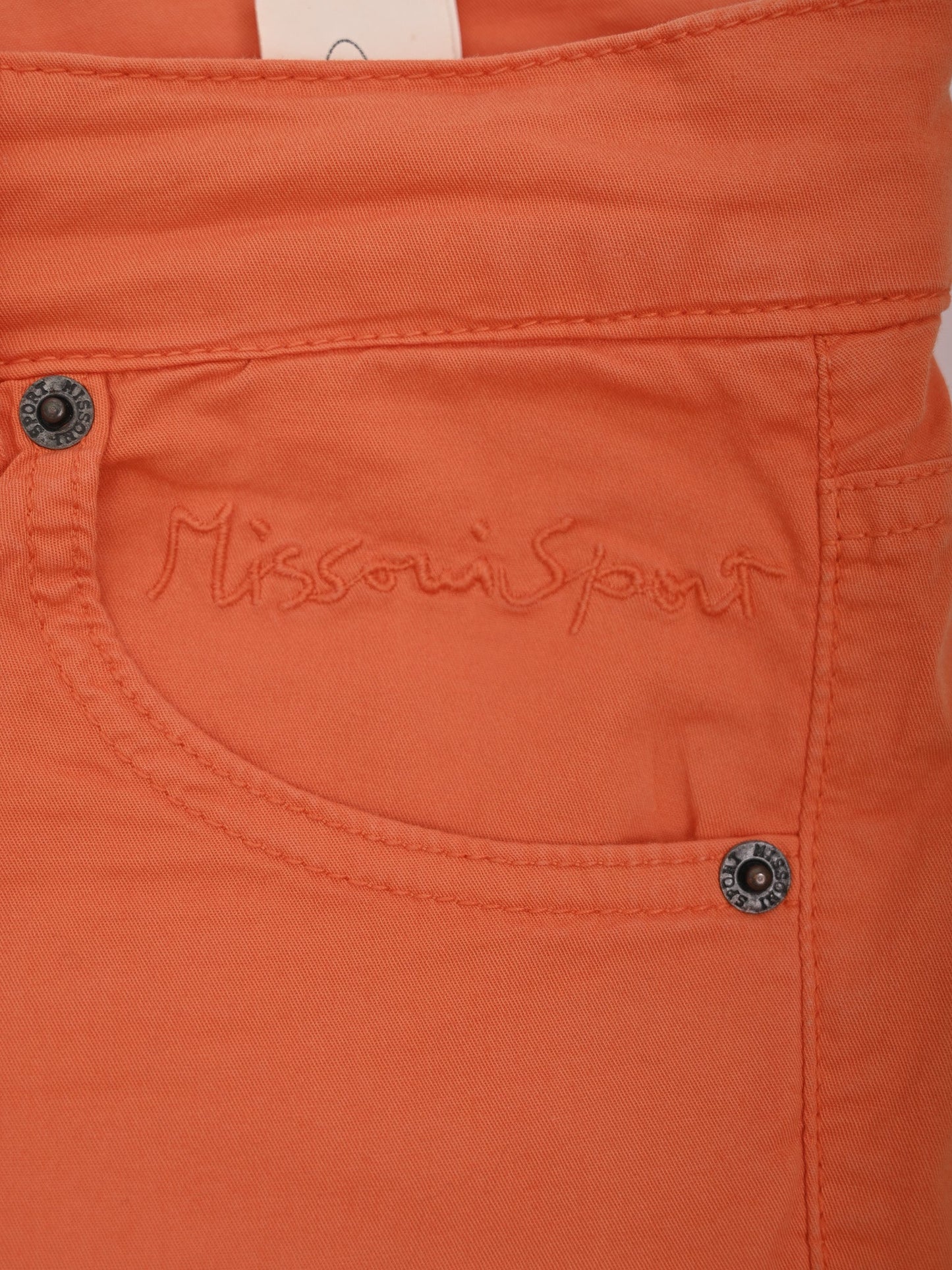 excellent missoni sport orange cotton pants size m women
