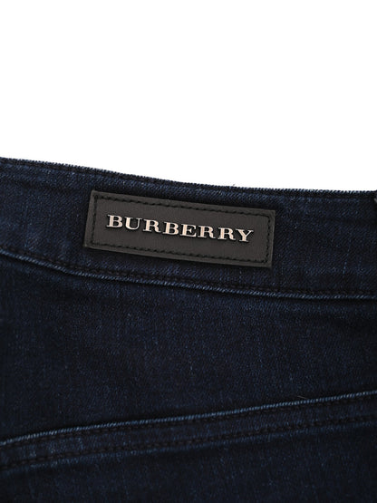 Excellent Burberry Blue Jeans Size S Women's Cotton Natural