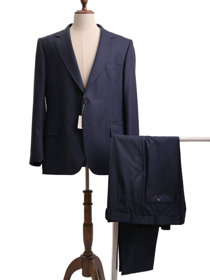 Excellent Gieves and Hawkes Blue Wool Suit Size L Men