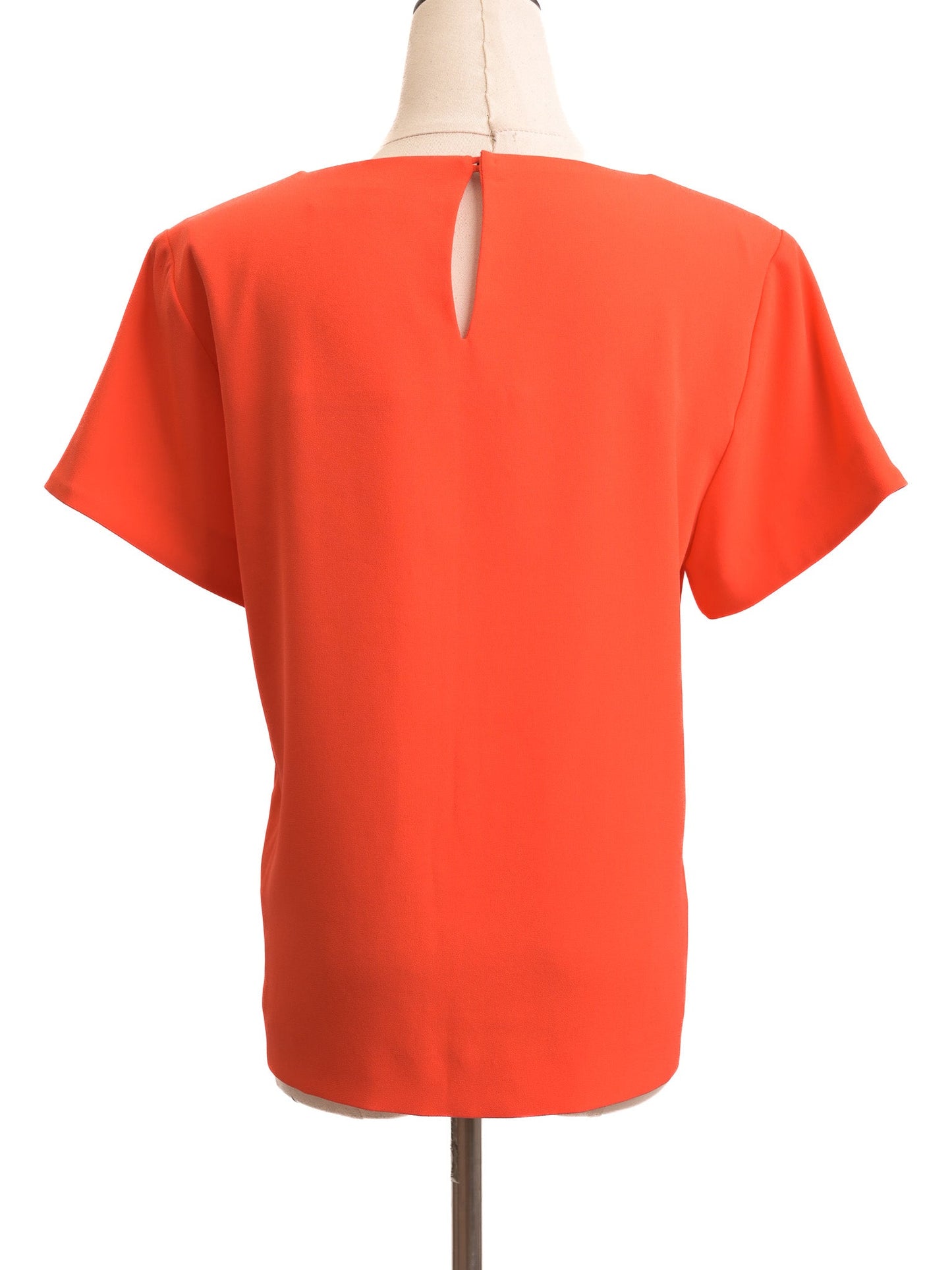 excellent marccain orange viscose blouse size m with beading detail
