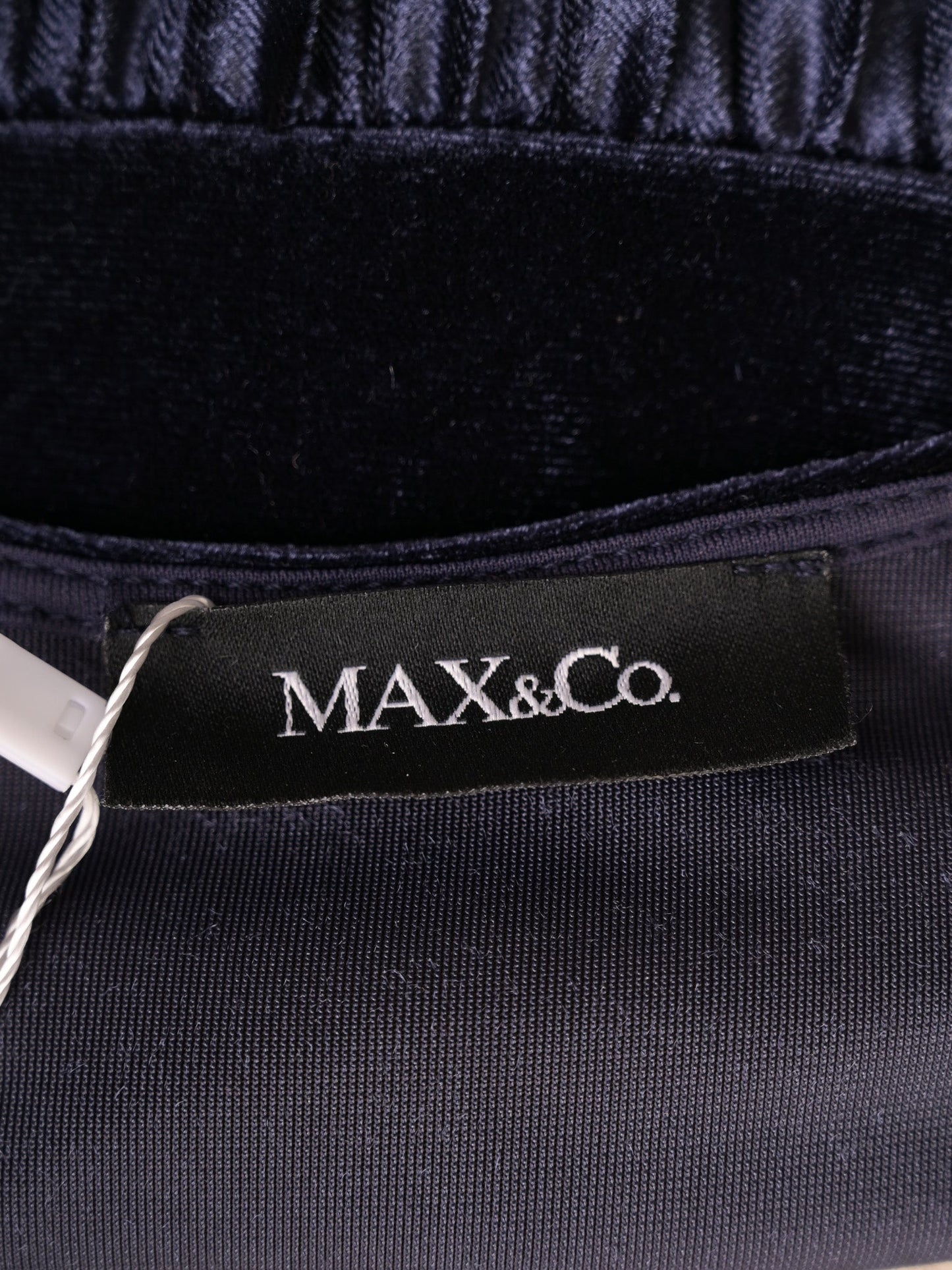 excellent maxco blue velvet long sleeve dress size m