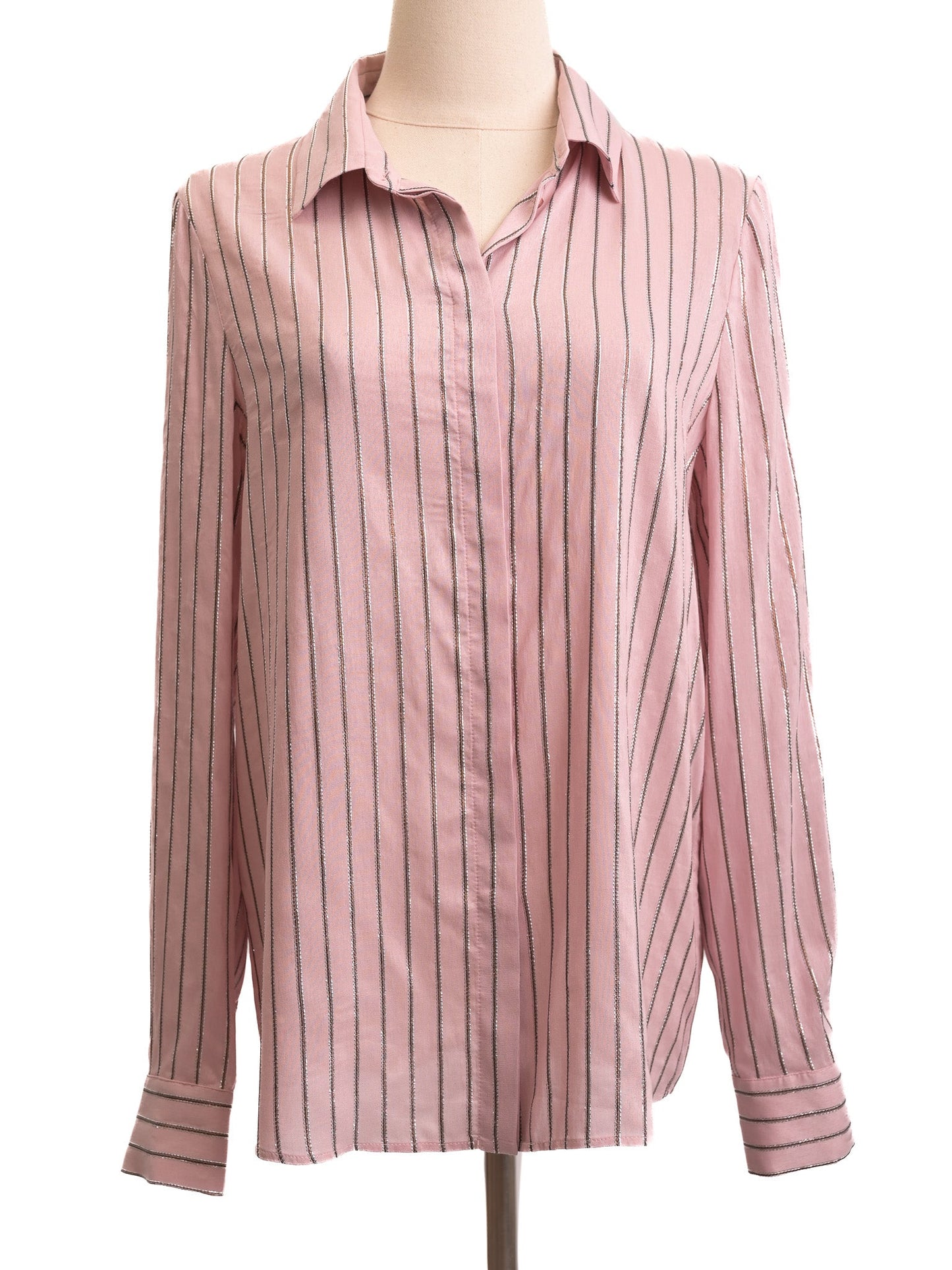 excellent pennyblack pink cotton blouse size m with stripes