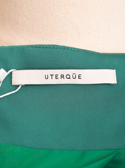 Excellent Uterque Green Viscose Skirt with Wide Belt Size M