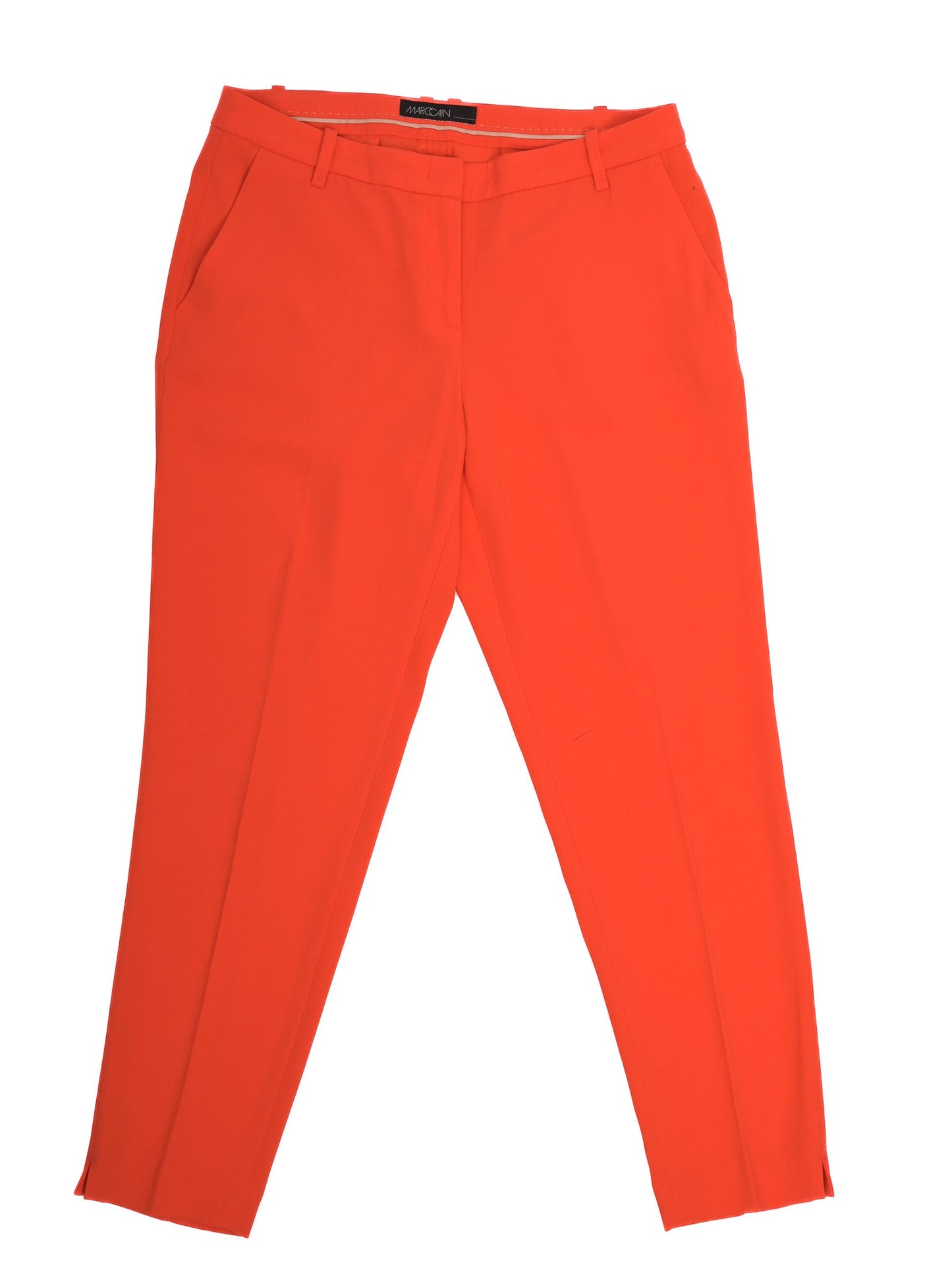 excellent marccain orange triacetate women's pants size m