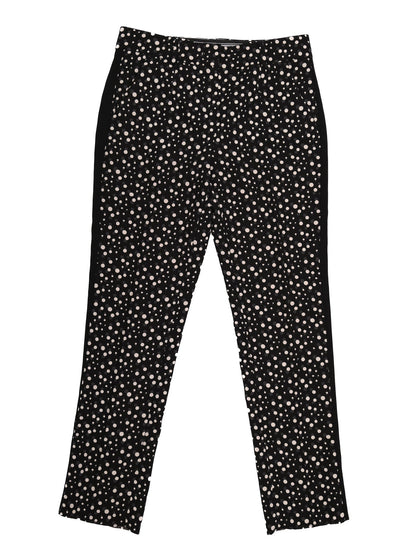 Excellent Sportmax Women's Black Polka Dot Pants Size S Polyester