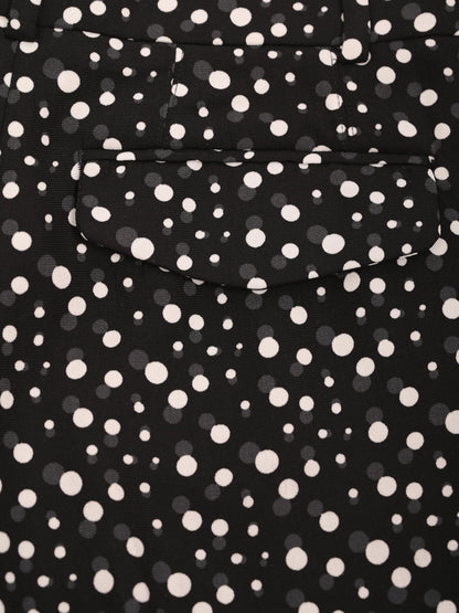 Excellent Sportmax Women's Black Polka Dot Pants Size S Polyester