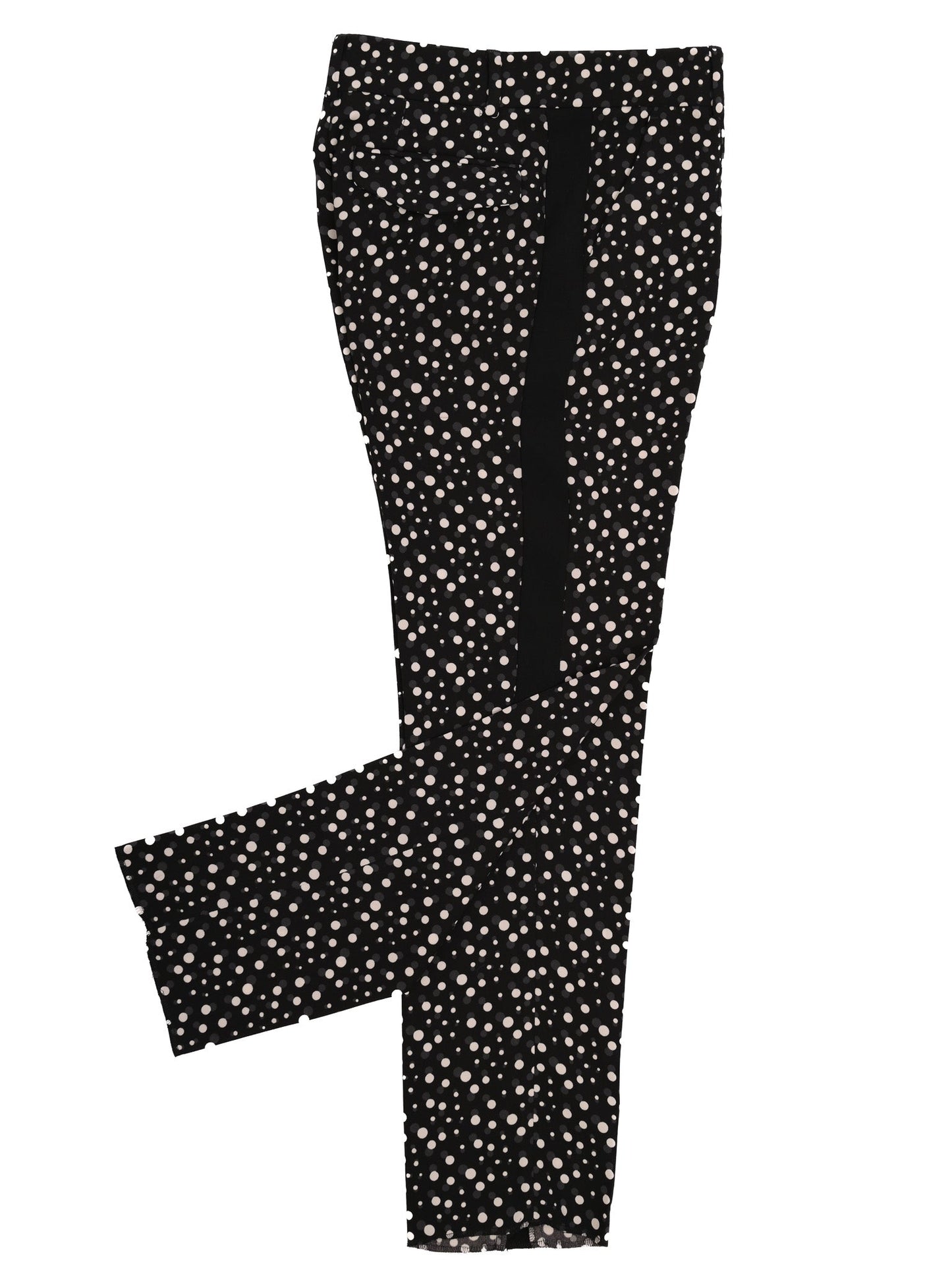 excellent sportmax women's black polka dot pants size s polyester