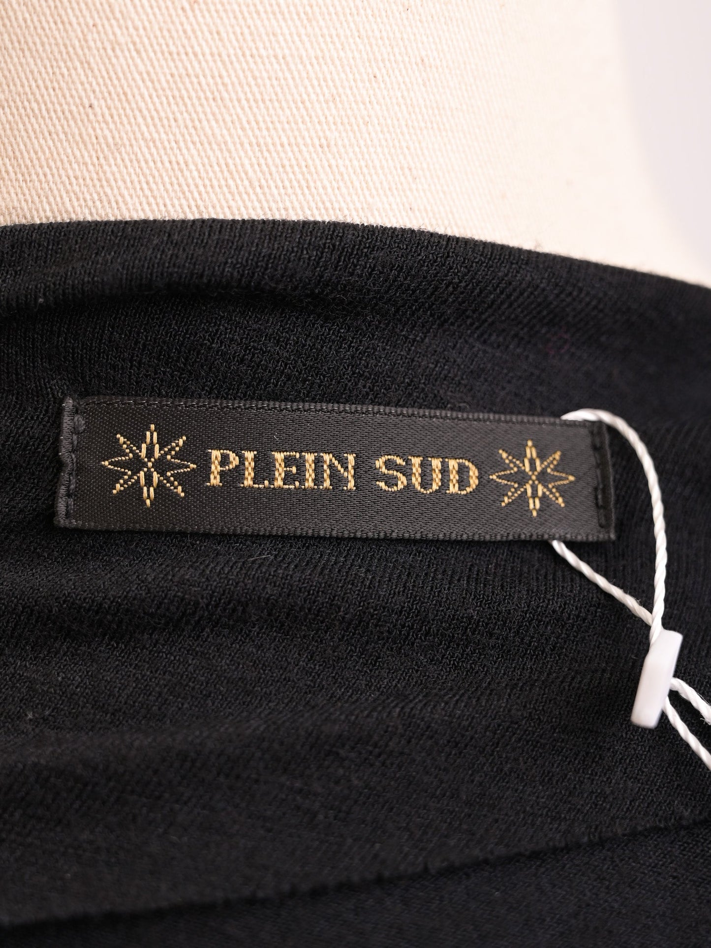 excellent plein sud black wool asymmetrical dress size n/a