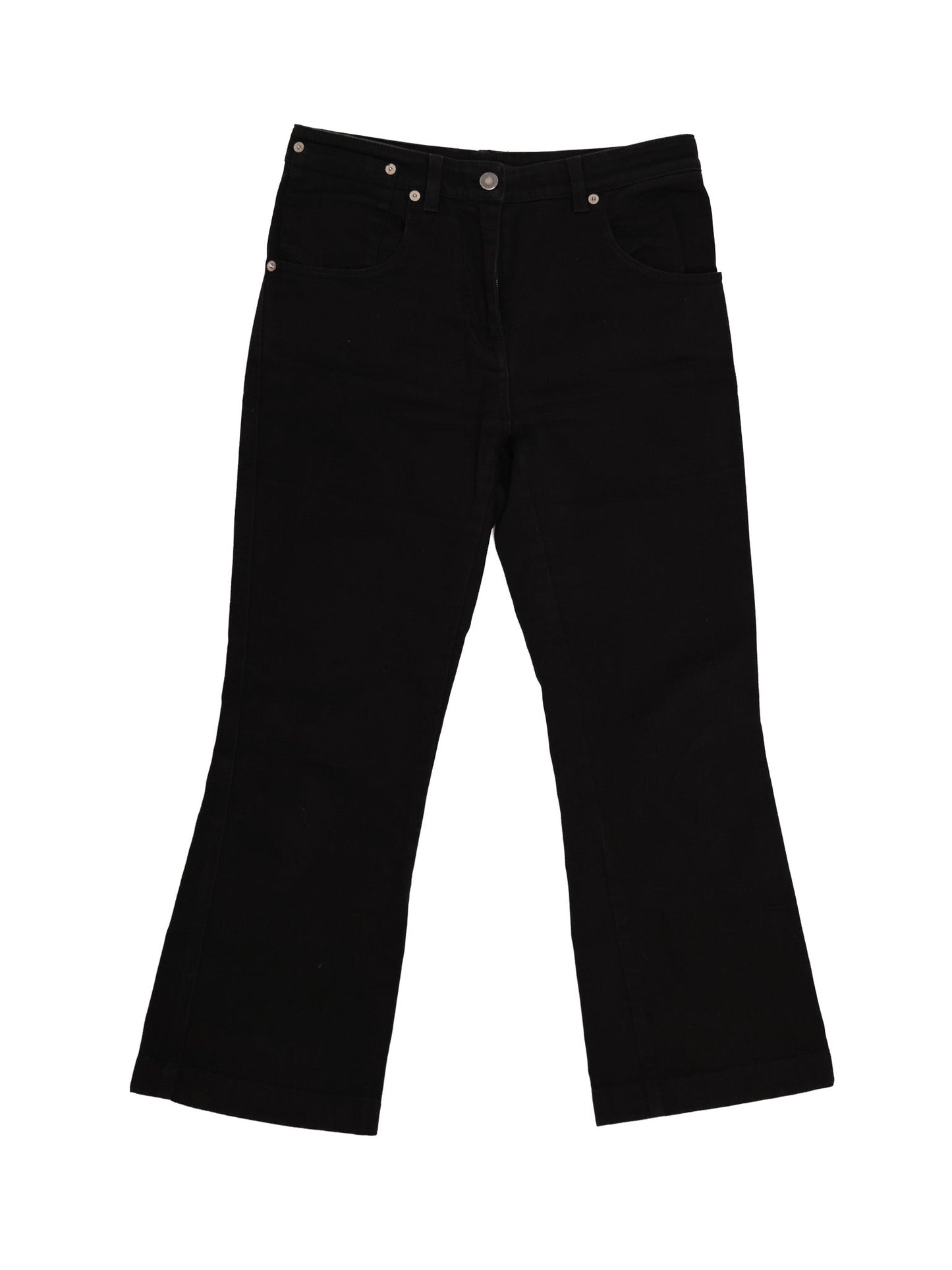 excellent louis vuitton black cotton jeans size m women's