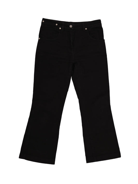 Excellent Louis Vuitton Black Cotton Jeans Size M Women's