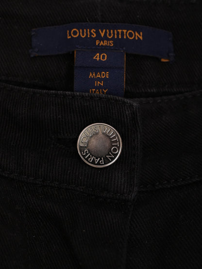 Excellent Louis Vuitton Black Cotton Jeans Size M Women's