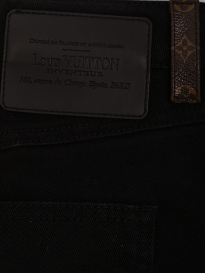 Excellent Louis Vuitton Black Cotton Jeans Size M Women's