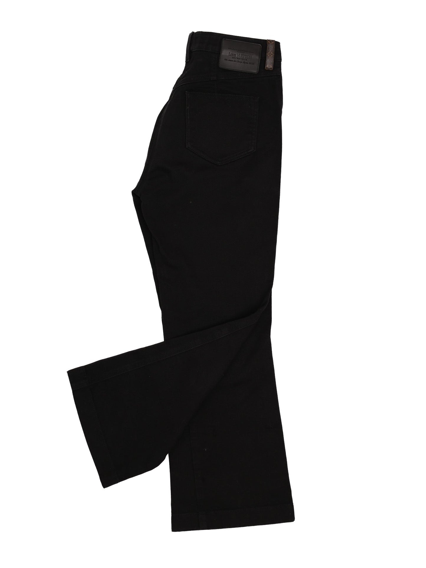 excellent louis vuitton black cotton jeans size m women's