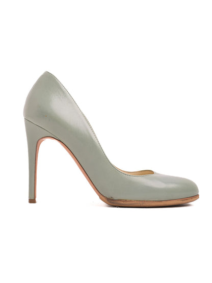 Average Rupert Sanderson Blue Leather Stiletto Shoe Size 35