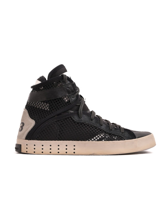 Good Condition Yohji Yamamoto Y-3 Black High-Top Sneakers Size 39