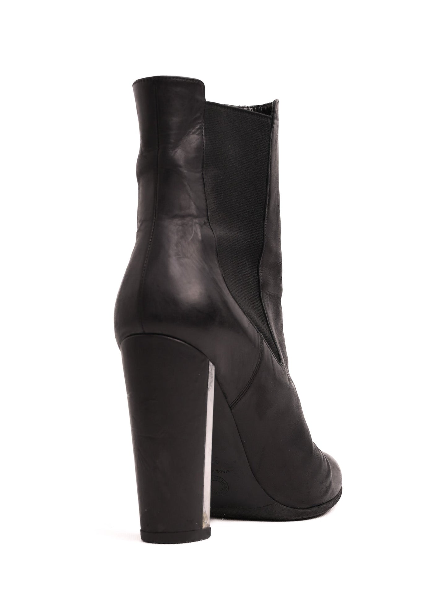 average dries van noten black leather ankle boots size 38.5