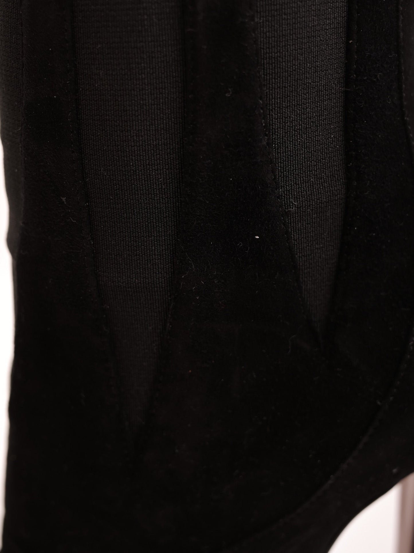 average alaia black genuine suede high-heeled ankle boot size 38