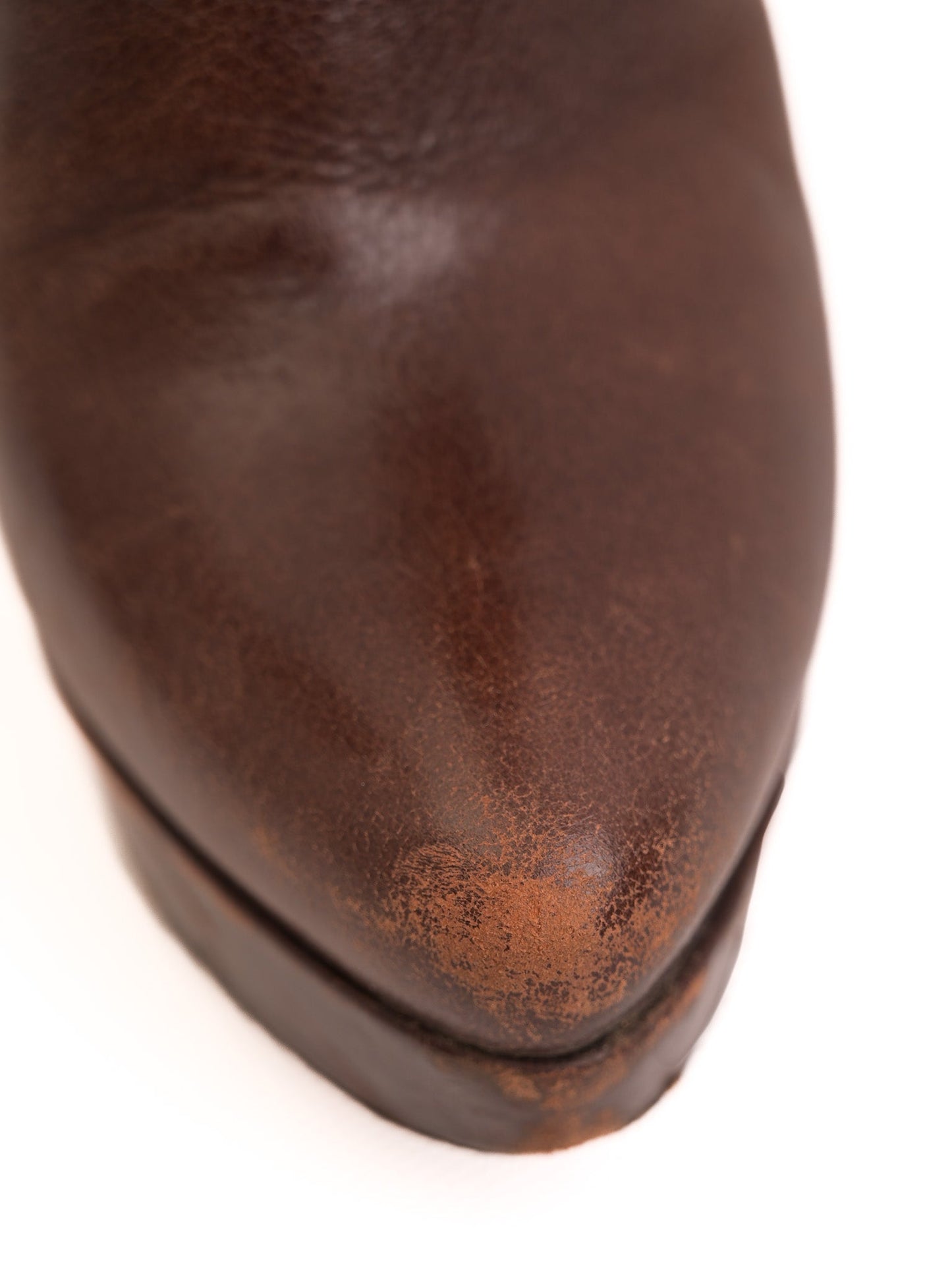 average prada orange leather knee-high boots with platform size 37.5