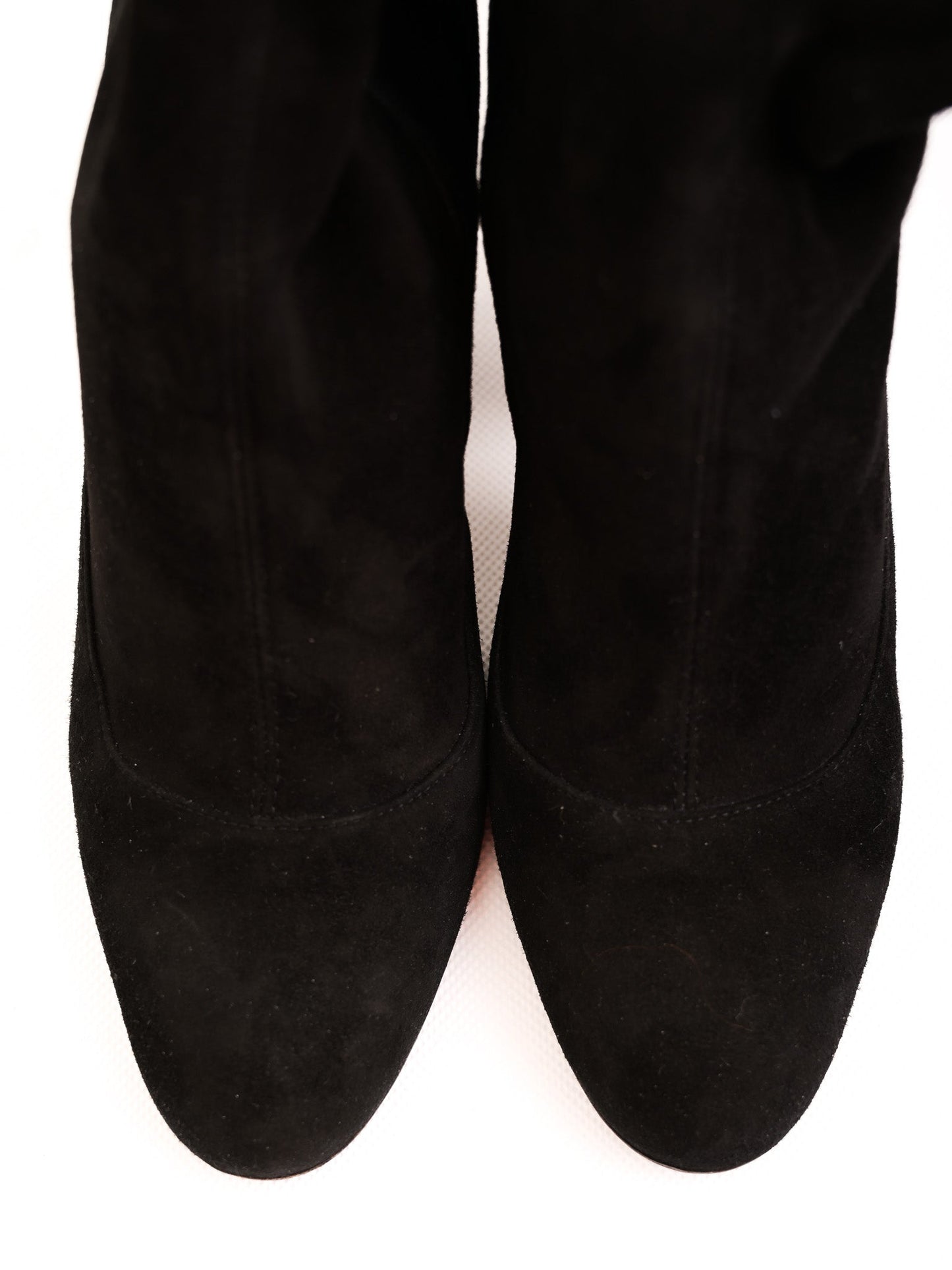 good sergio rossi black genuine suede over-the-knee boots size 37