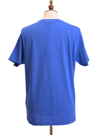NEW Versace Blue Cotton T-Shirt Size XL with Subtle Design