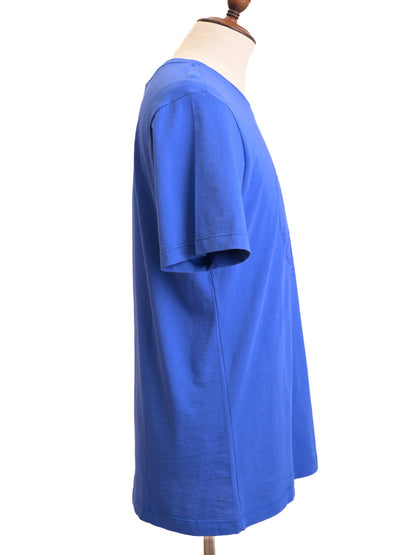 NEW Versace Blue Cotton T-Shirt Size XL with Subtle Design