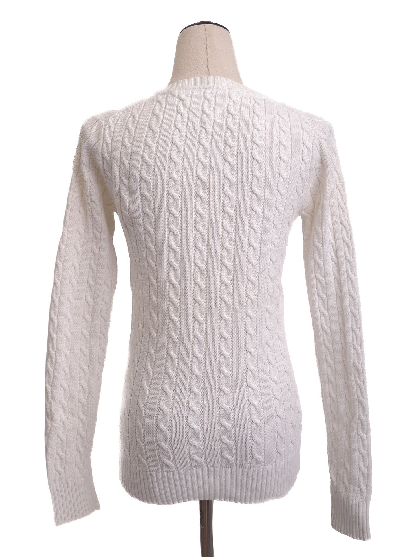 excellent tommy hilfiger white cable knit sweater size s