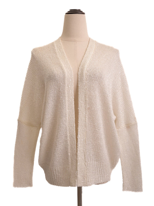 EXCELLENT Reiss White Cotton Open-Front Cardigan Size XS