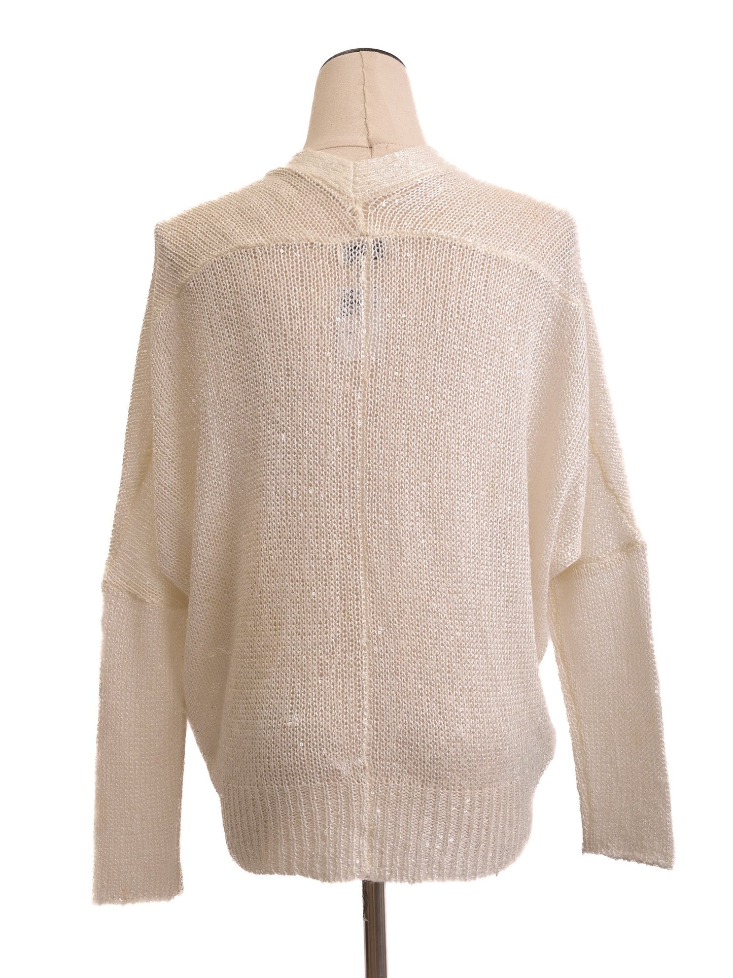 excellent reiss white cotton open-front cardigan size xs