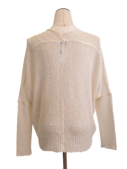 EXCELLENT Reiss White Cotton Open-Front Cardigan Size XS