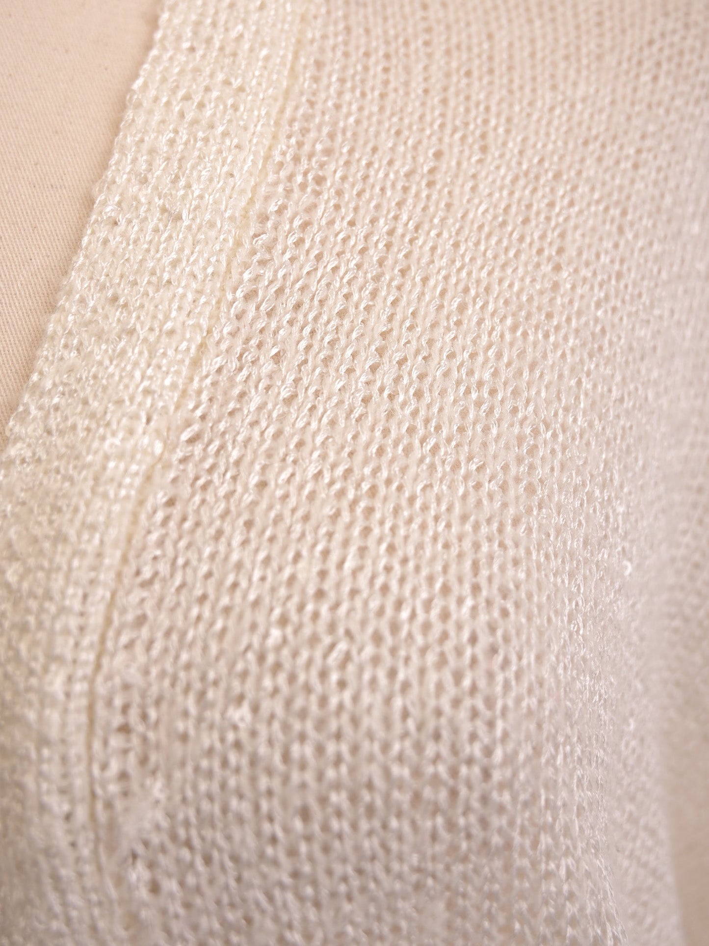 excellent reiss white cotton open-front cardigan size xs