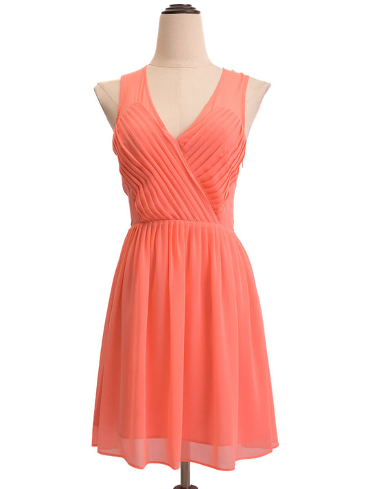 Excellent Armani Exchange Pink Silk Sleeveless Dress