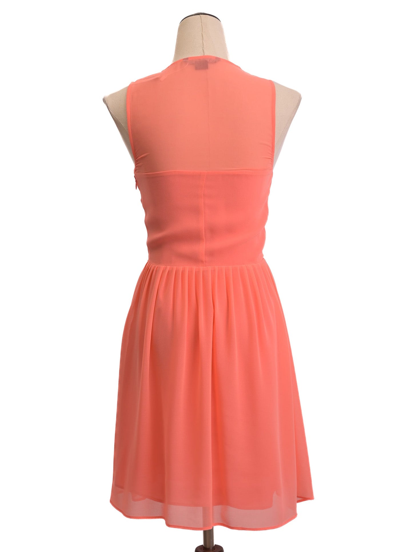 excellent armani exchange pink silk sleeveless dress