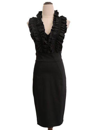 Ted Baker Black Sleeveless Dress Size S Excellent Condition
