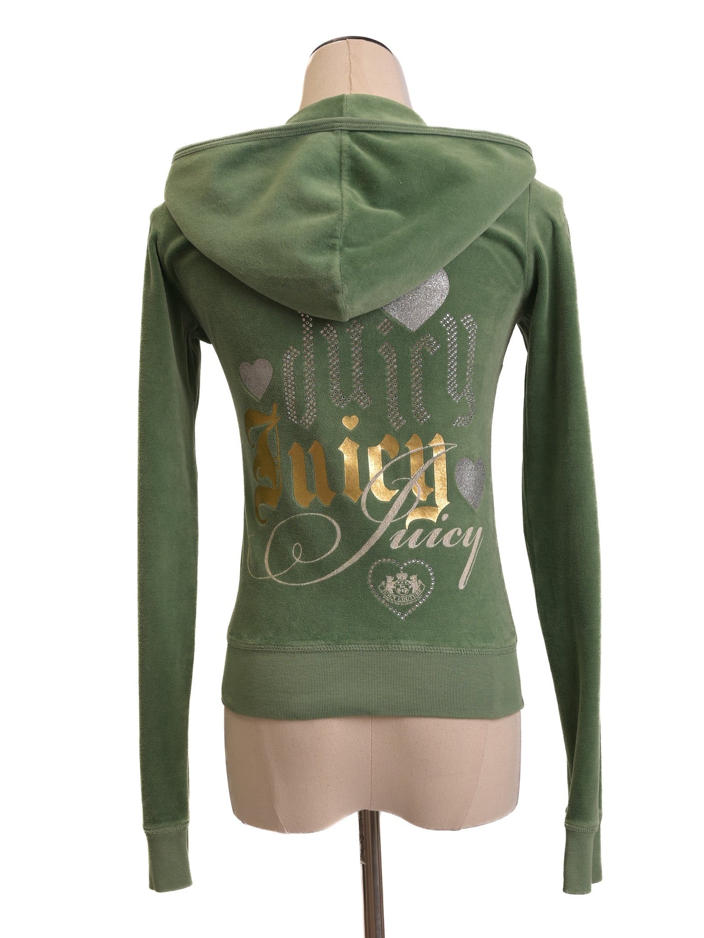 excellent juicy couture green velour tracksuit size s for women