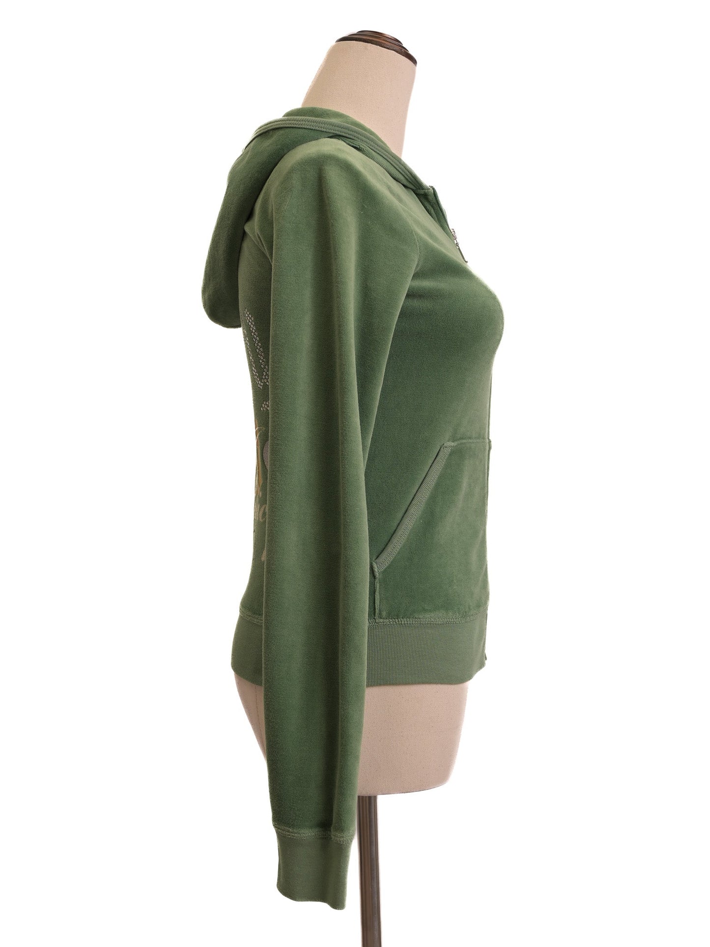 excellent juicy couture green velour tracksuit size s for women