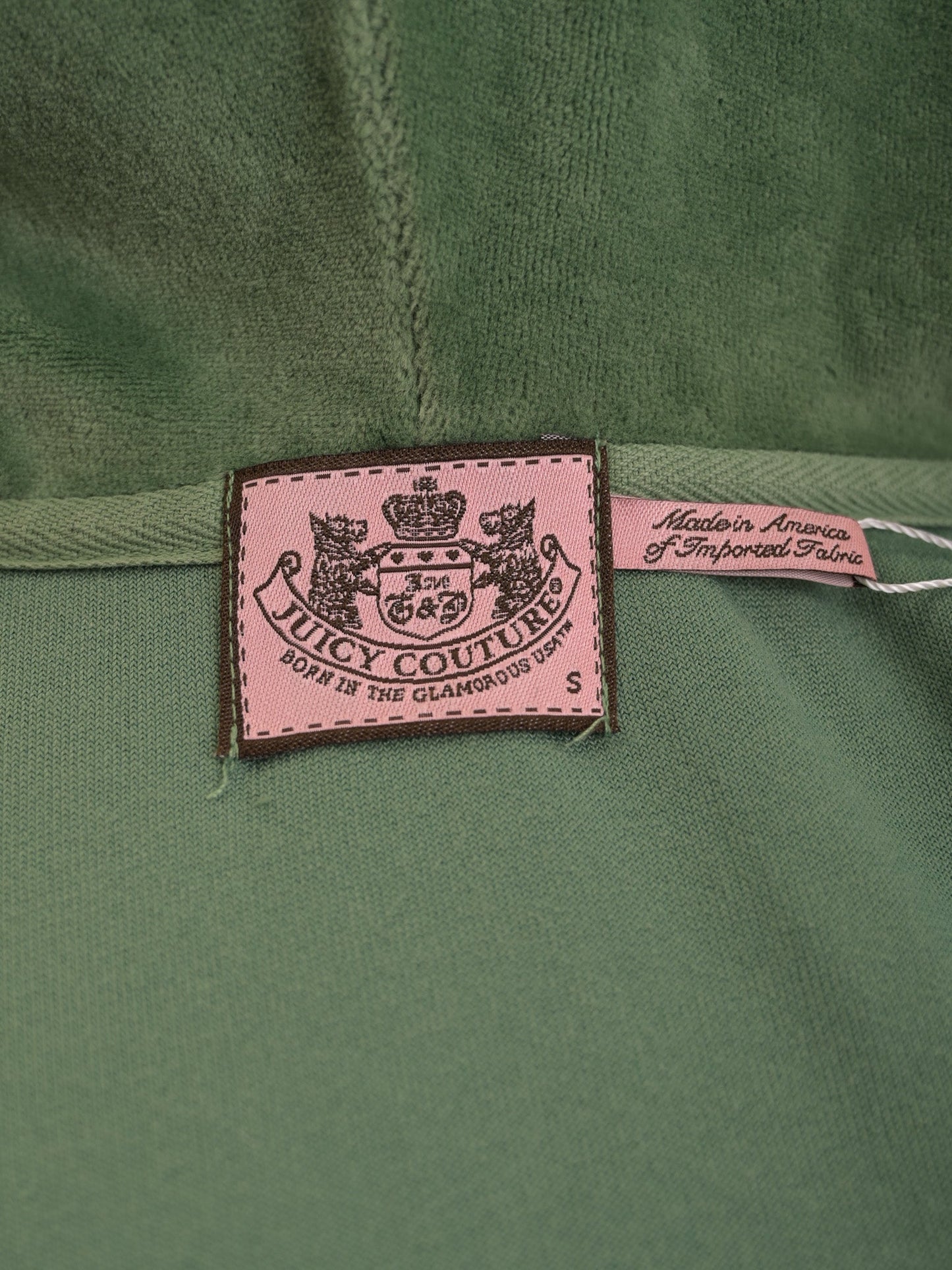 excellent juicy couture green velour tracksuit size s for women