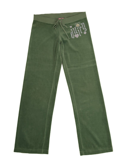 Excellent Juicy Couture Green Velour Tracksuit Size S for Women