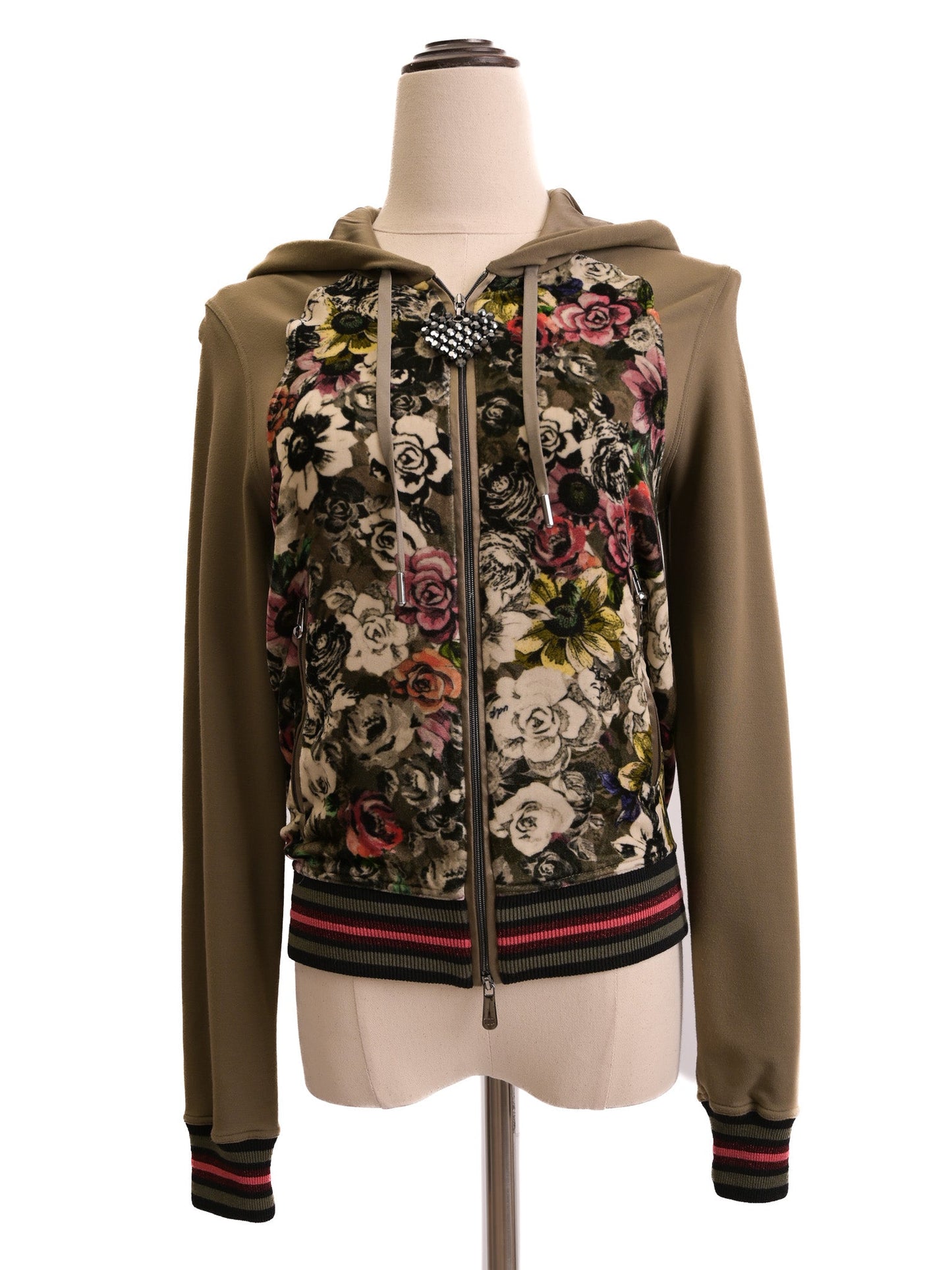 excellent vdp women’s xs floral hooded jacket & pants set combined color