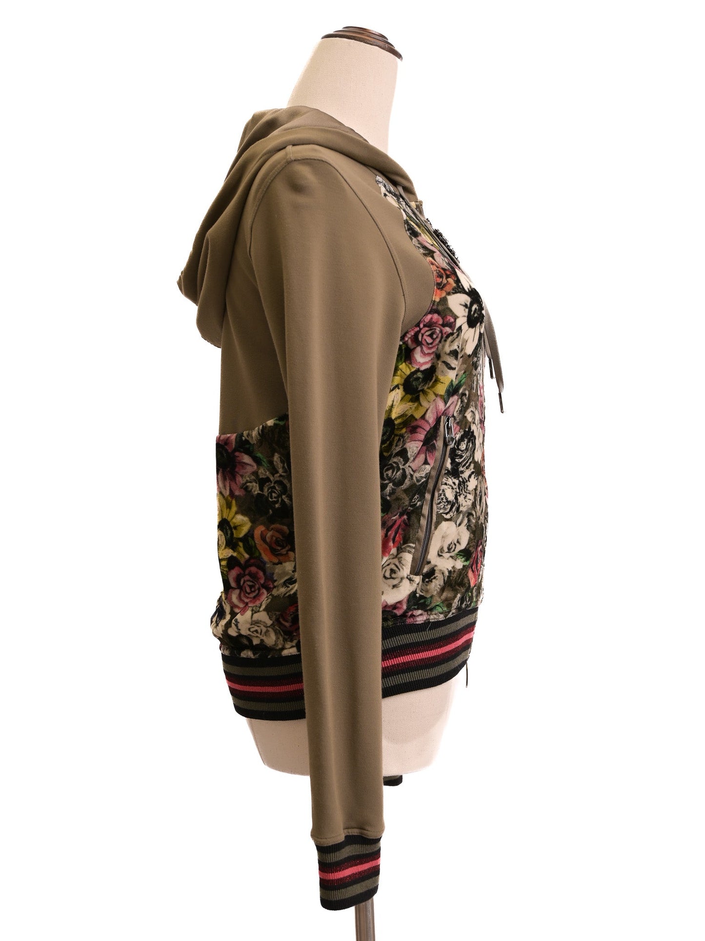 excellent vdp women’s xs floral hooded jacket & pants set combined color