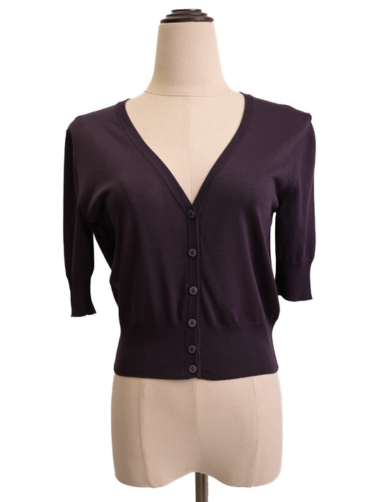 Excellent Dolce Gabbana Purple Silk Cardigan XXS Women