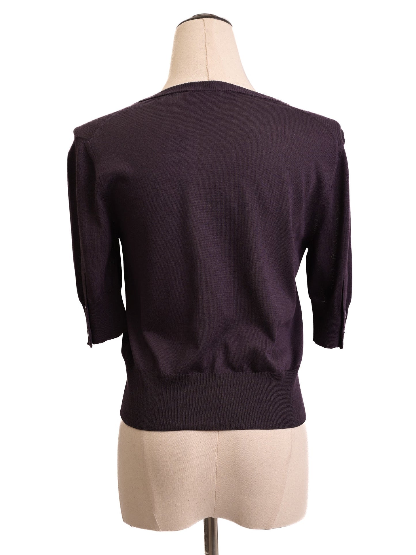 excellent dolce gabbana purple silk cardigan xxs women
