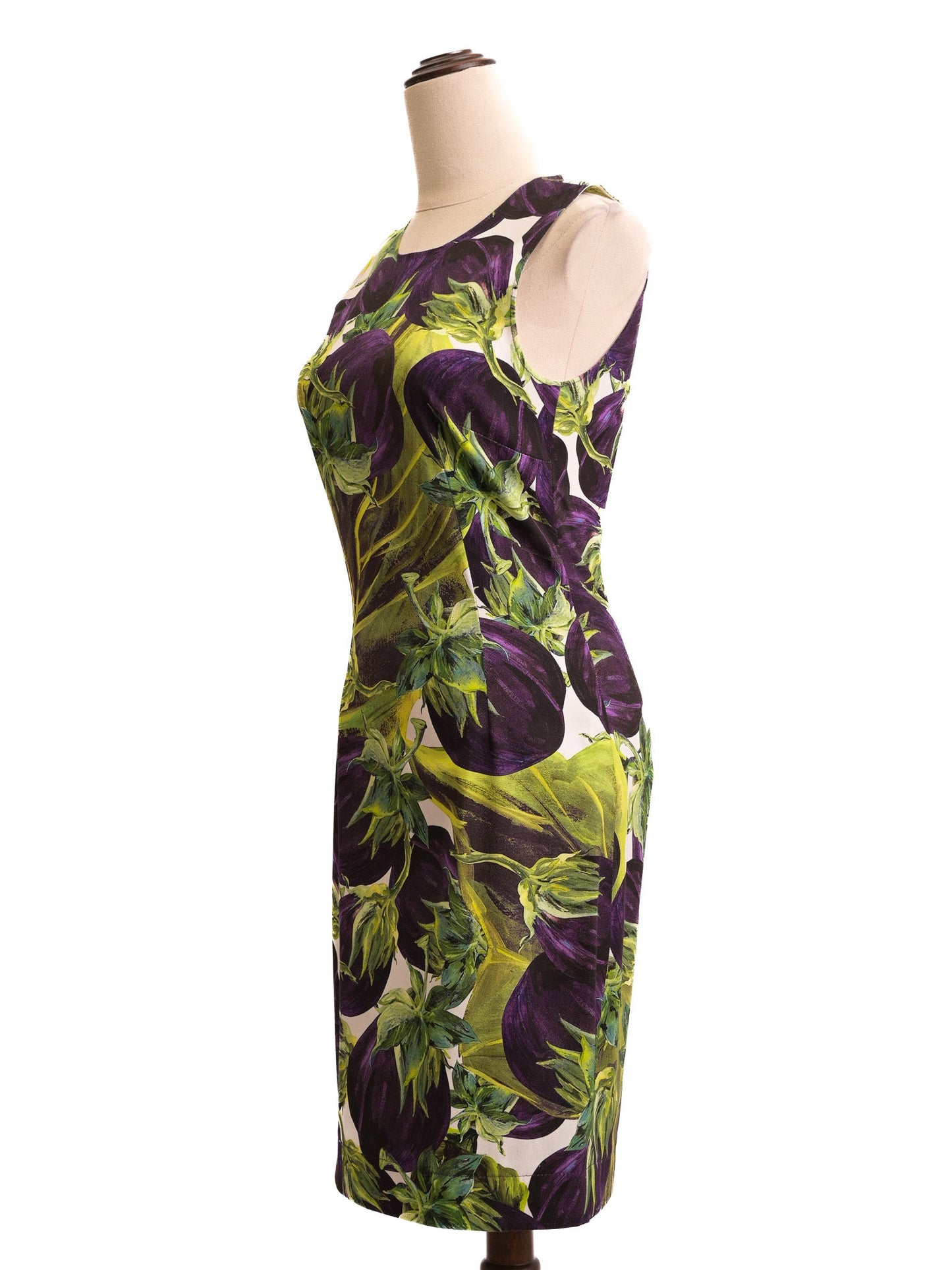 new dolce gabbana women’s sleeveless dress size s eggplant green