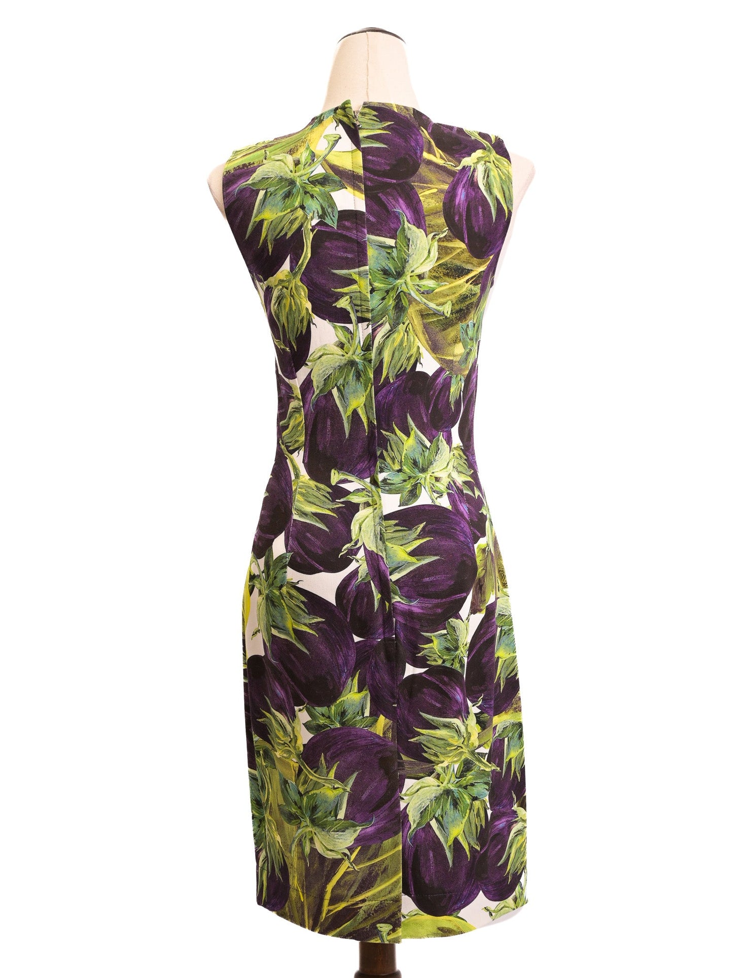 new dolce gabbana women’s sleeveless dress size s eggplant green