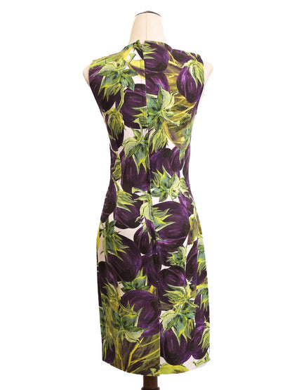 NEW Dolce Gabbana Women’s Sleeveless Dress Size S Eggplant Green