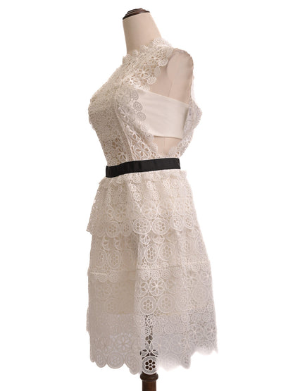 Excellent Rosalind White Lace Dress Cotton Sleeveless Size N/A