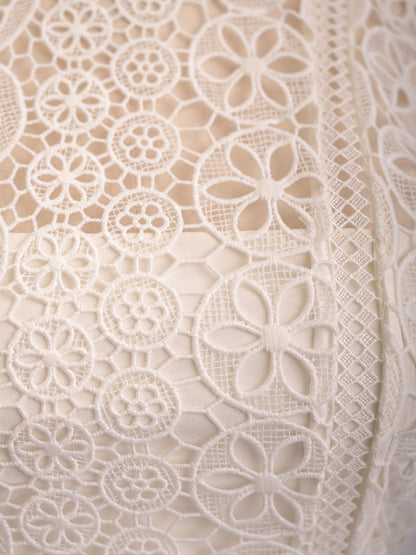 Excellent Rosalind White Lace Dress Cotton Sleeveless Size N/A