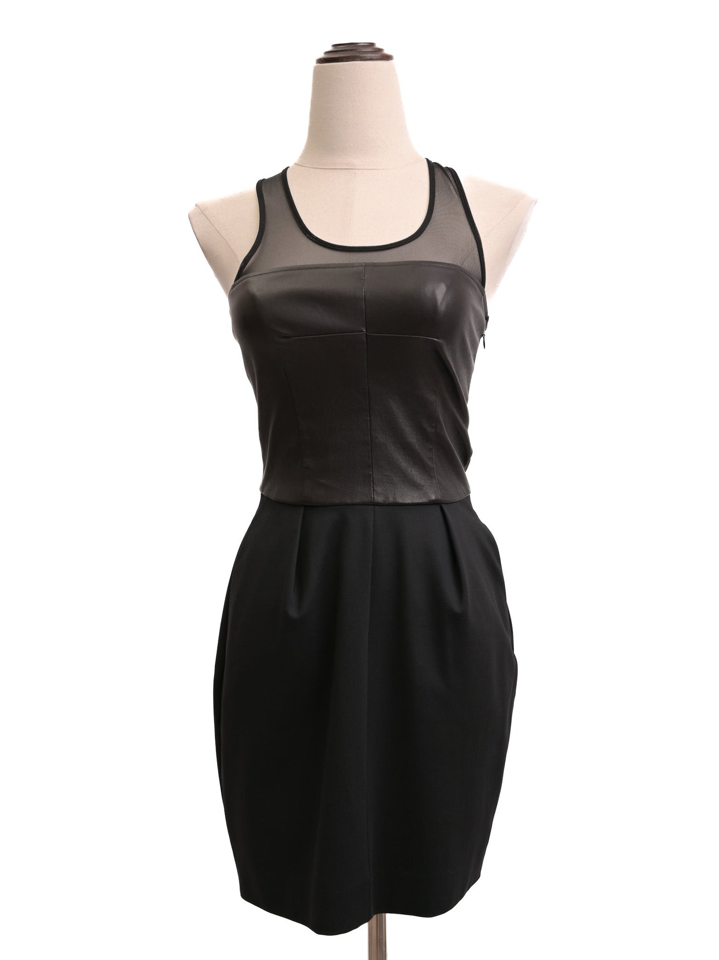 excellent elizabeth and james black sleeveless dress size xs